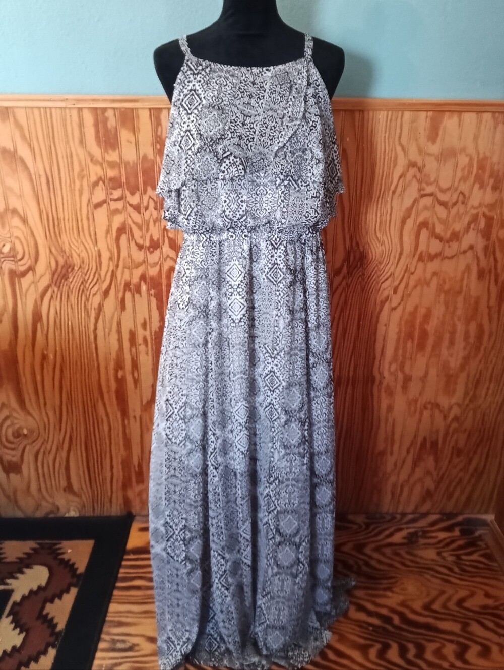Womans Black and white Long Dress